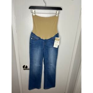 Seven7 Women's Mid Rise Ankle Boot Karma Wash Maternity Jeans NEW ~ Size 4